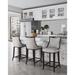 Manhattan Comfort Emperor 41 in. Walnut Beech Wood Bar Stool (Set of 2)