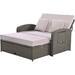 2-Person Reclining Sunbed with 3-Height Adjustable Back