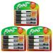 EXPO Magnetic Dry Erase Markers with Eraser Chisel Tip Black 4 Per Pack 3 Packs