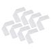 Uxcell 5s Location Marking Corner 6x6x2 8 Pack Notch L Shaped Floor Marker for Table Desk Floor White