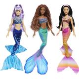 Disney The Little Mermaid Ariel and Sisters Doll Set with 3 Fashion Mermaid Dolls