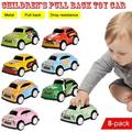 DEELLEEO Toys Pull Back Vehicles 8 Pack Mini Assorted Construction Vehicles & Race Car Toy Vehicles Truck Mini Car Toy for Kids Toddlers Boys Child Pull Back & Go Car Toy Play Set