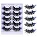 yolai 5 pairs of colorful fried false eyelashes multilayer thick cross synthetic fiber eyelashes synthetic fiber eyelashes dramatic long and thick curly false eyelashes