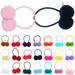 48 pcs Fluffy Pompom Hair Ties Elastic Hair Ponytail Holder Pompom Ball Hair Ties for Kids