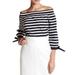 J. Crew Tops | J Crew Women's Striped Shirt Long Sleeve Off The Shoulder Top Blue White Small | Color: Blue/White | Size: S