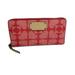 Kate Spade Bags | Kate Spade New York Red Saffiano Spade Print 8" Zip Around Wallet | Color: Red | Size: Os
