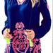 Lilly Pulitzer Tops | Lilly Pulitzer Wila Tunic Blue Pink Neon Tassels Medium | Color: Blue/Pink | Size: M