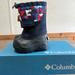 Columbia Shoes | Columbia Toddler Powderbug Plus Ii Print Snow Boot: Black/Blue/Red: Nib: Sz 4 | Color: Black/Blue | Size: 4bb