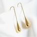 Anthropologie Jewelry | 18k Gold Plated Earrings 2” | Color: Gold/Tan | Size: 2”