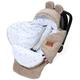 BELLOCHI Swaddling Blanket Baby Seat Brown - Baby Blanket Pram 90 x 90 cm - Baby Blankets for Car Seat, Buggy Blanket - Soft Baby Blanket Cotton Oeko-Tex - Baby Blanket Winter for Children