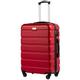 COOLIFE Suitcase Trolley Carry On Hand Cabin Luggage Hard Shell Travel Bag Lightweight with TSA Lock and 2 Year Warranty Durable 4 Spinner Wheels (Spinel red, S(56cm 38L))