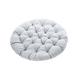 Gardenista Garden Round Papasan Chair Cushion | Water Resistant Indoor Outdoor Hammock Rattan Swing Seat Pad | Comfy & Durable Tufted Patio Furniture Cushions | Hanging Egg Chair Pads (Grey)