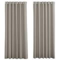 PONY DANCE Blackout Curtains for Interior - Bedroom Curtains Curtains with Rings Thermal Curtain Insulated Cold Living Room Modern Curtains 2 Pieces, Sand, 80 x 84 Inch Drop