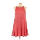 Luxology Casual Dress - A-Line Halter Sleeveless: Pink Print Dresses - Women's Size 8