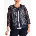 chesca Lace Jacket, Navy