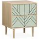 Wood-effect bedside tables with two drawers, 48x40x59cm - Mika - Water Green - Water Green