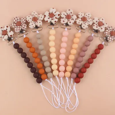 JONewborn-Attache-tétine en silicone pour bébé jouets de dentition pour enfants cadeaux à mâcher