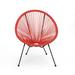 George Oliver Jacobthomas Patio Chair Wicker/Rattan in Red/Orange/Black | 33.5 H x 28.25 W x 31.25 D in | Wayfair 3E4EEB44E6F647EB9C98F915CC6A7770