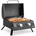 Vebreda 2 Burner Portable Propane Gas Grill Black