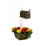 SnapPot Mailbox Planter Box - Resin Planter Extra Large Flower Pot Wraps for a Deck Post or Mail Boxes with Post - Brown Planter Kit