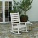 Merrick Lane Contemporary Rocking Chair All-Weather HDPE Indoor/Outdoor Rocker in White