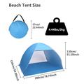 Fithood 2-3 Person Beach Tent Pop Up Sun Shelter Tent Big Automatic Sun Umbrella 2-3 Person fishfingf Beach Shelter Blue