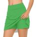 iOPQO Tennis Skirt Womens Casual Tennis Skirt Yoga Sport Active Skirt Shorts Skirt Midi Skirt Mini Skirt Green M