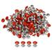 100 Sets Leather Rivets 8mm Double Cap Rivets 8.5mm Height Studs Red