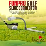 FunPro Golf Slice Corrector - Inside Approach Golf Swing Trainer Aid Portable Golf Practice Tool for a Proper Swing Golf Swing Training Aid for Beginners & Players Lightweight 1.3 lbs.