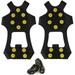 Anti Slip Ice & Snow Grips Shoe/Boot Traction Cleats Rubber Spikes 10-Studs Crampons Slip-on Stretch Footwear (S/M/L/XL/XXL)