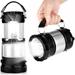 Kavelle Home INC Solar Camping Lantern 2-in-1 Rechargeable Handheld Flashlights Collapsible Led Lantern Camping Gear Equipment For Outdoor Hiking Camping Supplies