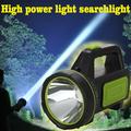 400 Lumens LED Handheld Spotlight USB Rechargeable Camping Lantern IPX5 Waterproof Flashlight Searchlight 2 Light Modes Camping Lamp for Outdoor Emergency Hiking Fishing