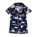 Baby Christmas Pajamas Toddler Kids Baby Boy Girls Cartoon Dinosaur Pajamas Sleepwear Tops Short Outfit Baby Clothes