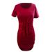 Baycosin Maternity Dress Summer Wear Lactation Round Neck Short Sleeve Women Casual Wrap Long Pregnancy Dresses