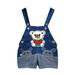 Little Boys Football Pants Toddler Cute Cartoon Jean Summer Children s Pants Baby Jumpsuit Monkey Outfit Suspenders Denim Shorts Boys And Girls Clothes Baby Boy Pants 18-24 Months