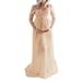 House Dress with Pockets Women Off Shoulder Pregnants Photography Ruffled Nursing Long Dress Dresses Long Champagne