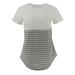 Cute Fall Maternity Shirts Fashion Round Neck Clothes For Pregnant And Lactating Mothers Striped Tops Women s T Shirts Jean Overalls for Women Dress