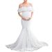 Maternity Dress Lace Long Women Pregnants Maternity Photography Props Short Sleeve Solid Dress Baby Clothes Girl