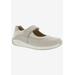 Extra Wide Width Women's Trust Flat by Drew in Ivory Leather (Size 6 WW)