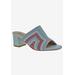 Wide Width Women's Faint Mule by Bellini in Blue Multi Woven (Size 8 1/2 W)