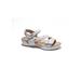 Wide Width Women's Denia Sandal by Hälsa in Beige Silver (Size 7 W)