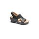 Wide Width Women's Coral Sandal by Hälsa in Black (Size 7 1/2 W)