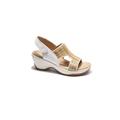 Wide Width Women's Coral Sandal by Hälsa in White Multi (Size 10 W)