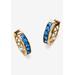 Women's Birthstone Gold-Plated Huggie Earrings by PalmBeach Jewelry in September