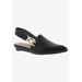 Wide Width Women's Fret Flat by Bellini in Black Smooth (Size 8 W)