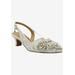 Wide Width Women's Strovanni Slingback by J. Renee in Ivory Gold (Size 7 W)