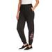Plus Size Women's Better Fleece Jogger Sweatpant by Woman Within in Black Floral Embroidery (Size 5X)