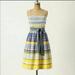 Anthropologie Dresses | Maeve Anthro Paraiso Strapless Dress | Color: Blue/Yellow | Size: 00