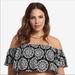 Torrid Tops | New Torrid Insider Collection Off The Shoulder Crop Top Plus Size 2x Women | Color: Black/White | Size: 2x