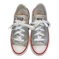 Converse Shoes | Converse All Star Sparkle Silver Girls Low Top Sneakers Size 11 Pre-Owned | Color: Silver | Size: 11g